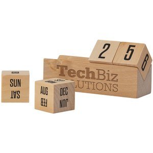 Boa Laser Engraved Wooden Perpetual Calendar, 4"