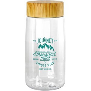 Bamboo Lid Water Bottle, 18oz.