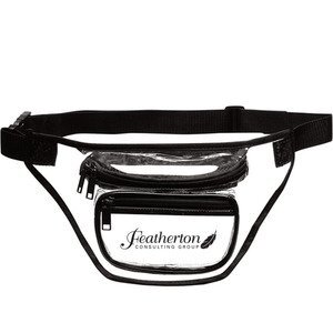 Clear PVC 3-Zipper Fanny Pack