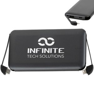 Volt UL Listed Built-In Cable Powerbank, 10,000mAh