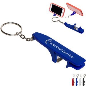 Pop 'N Prop Bottle Opener Key Ring w/ Phone Stand