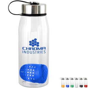 Metal Lanyard Lid Bottle w/ Colorful Floating Infuser, 32oz.