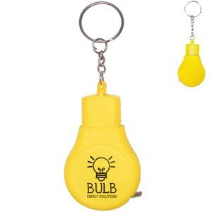 Light Bulb Tape Measure Key Chain