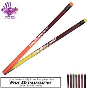 Custom Heat Changing Pencils Fire Safety Msg