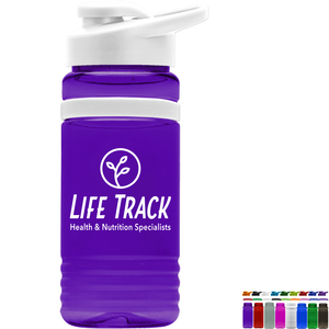 UpCycle rPET Bottle w/ Drink Thru Lid & Grip Band, 20oz.