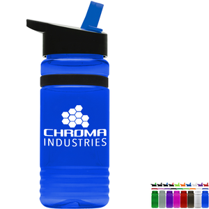 UpCycle rPET Bottle w/ Flip Straw Lid & Grip Band, 20oz.