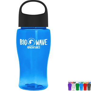 Poly-Pure Jr. Transparent Bottle w/ Oval Crest Lid, 18oz.