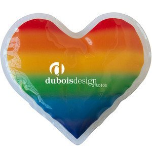 Rainbow Heart Gel Beads Hot & Cold Pack