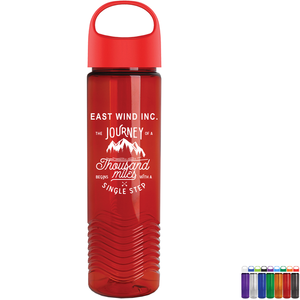 Wave Transparent Tritan Bottle w/ Oval Crest Lid, 24oz.