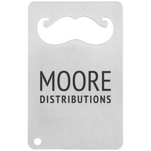 Mustache Credit Card Bottle Opener