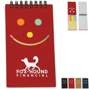 Smile Jotter w/ Sticky Notes & Flags
