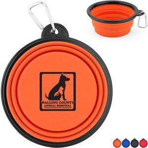 Collapsible Silicone Pet Bowl w/ Carabiner