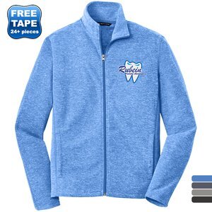 Port Authority® Heather Microfleece Men's Full-Zip Jacket