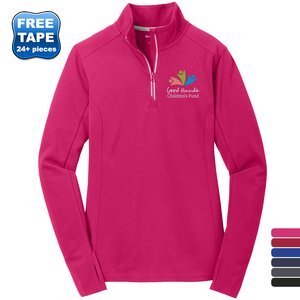 Sport-Tek® Sport-Wick® Textured Ladies' 1/4 Zip Pullover