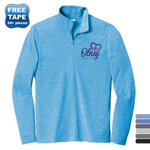 Sport-Tek® PosiCharge® Tri-Blend Wicking Men's 1/4 Zip Pullover