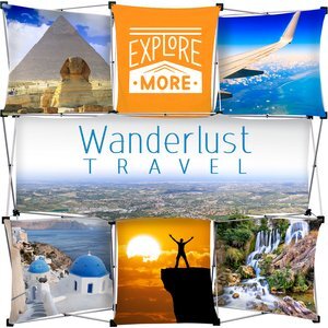 GeoMetrix Four-Corner Floor Display Kit, 90" x 90"