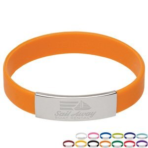 Silicone Bracelet w/ Metal Accent