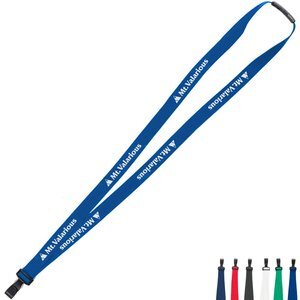  Idea Express 3/8 Wide Blank Lanyards Black with Swivel Hook  Attachment (Qty. 100) : Office Products