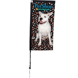 Premium Rectangle Sail Sign with Ground Spike, 7'