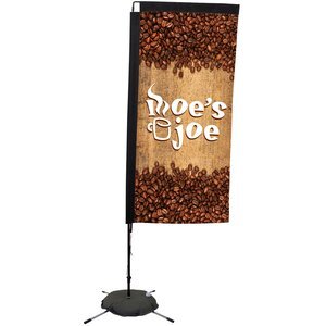 Premium Rectangle Sail Sign with Scissor Base, 7'