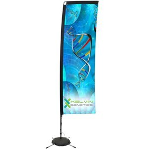 Premium Rectangle Sail Sign with Scissor Base, 10'