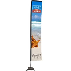 Premium Rectangle Sail Sign with Scissor Base, 14-1/2'