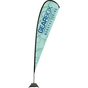 Premium Teardrop Sail Sign with Scissor Base, 15'