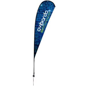 Premium Teardrop Sail Sign with Ground Spike, 15'