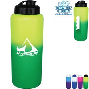 Promotional 32 oz Mood Color Changing Grip Water Bottle with Flip Top Cap