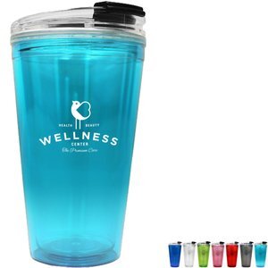 Victory Acrylic Tumbler with Flip Top Lid, 16oz.