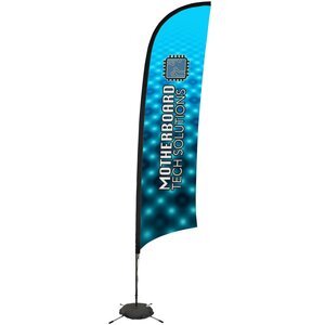 Premium Razor Sail Sign with Scissor Base, 13'