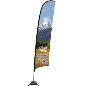 Premium Razor Sail Sign with Scissor Base, 17'