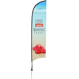 Premium Razor Sail Sign with Ground Spike, 13'