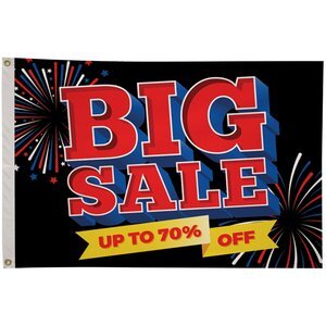 Polyester Double Sided Flag, 2' x 3'