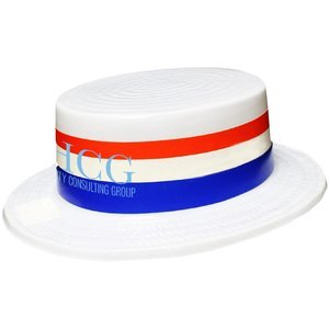 Patriotic Plastic Skimmer Hat