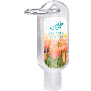 Clip-It Moisture Bead Antibacterial Hand Sanitizer w/ Carabiner, 1.8oz.