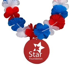 Patriotic Flower Lei Necklace
