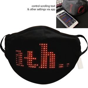 LED Programmable Message Reusable Face Mask