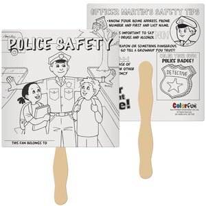Police Safety Color Fun Hand Fan