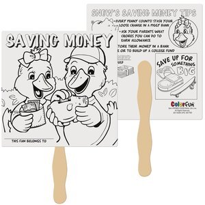Saving Money Color Fun Hand Fan