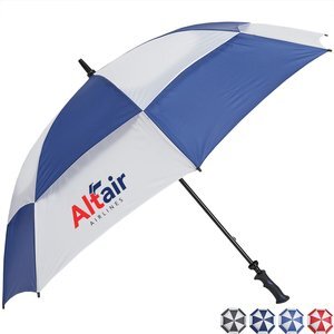 Challenger- Checkerboard Panels- Manual Open Golf Umbrella, 62" Arc