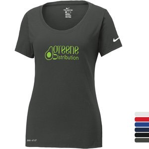 NIKE® Dri-FIT Cotton/Poly Ladies' Scoop Neck Tee
