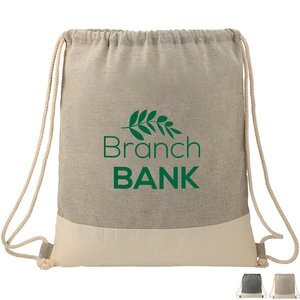 Split Recycled Cotton Drawstring Bag