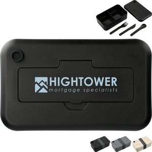 Bamboo Fiber Lunch Box with Utensil Pocket