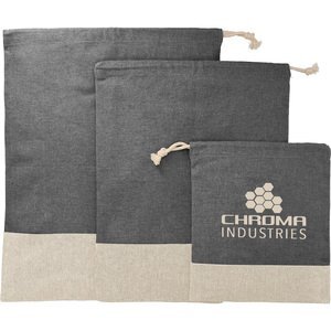 Split Colors Recycled Cotton Travel Pouch Set, 3pc.