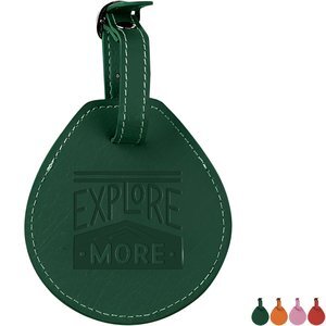 Leather Tear Drop Luggage Tag