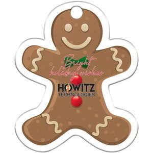Gingerbread Man Plastic Holiday Ornament