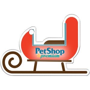 Sleigh Plastic Holiday Ornament