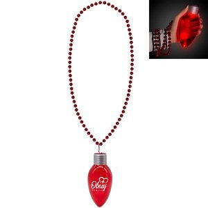Jumbo Christmas Bulb LED Beaded Necklace