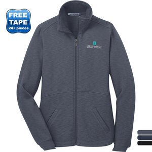 Port Authority® Slub Fleece Full Zip Ladies' Jacket